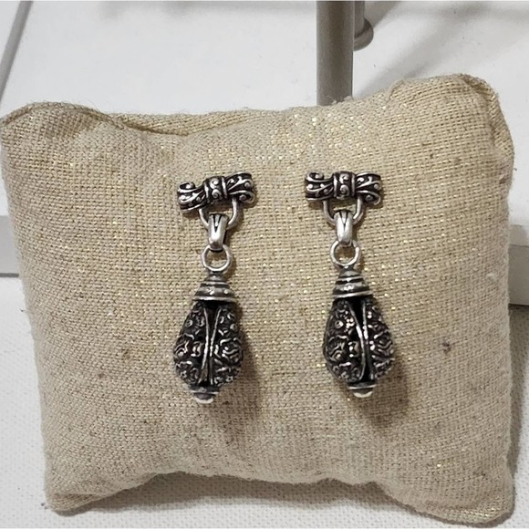 BRIGHTON vintage scrolled dangle‎ earrings - Picture 1 of 4